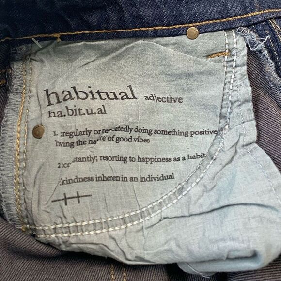 ⚡️SALE⚡️Habitual Pin-tuck Dark Wash Straight Leg Denim Jeans Size 0/25 TALL NWT - Picture 8 of 10